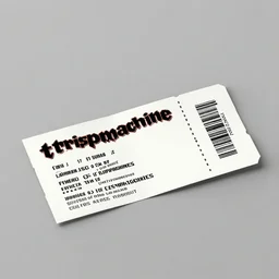 photoshop mockup of a concert ticket, bandname is tripmachine, tour is invasion of the tripmachines, realistic digital art, 3 d render of a huge futuristic steampunk generator, 8 k, fluorescent colors, halluzinogenic, multicolored, exaggerated detailed, unreal engine