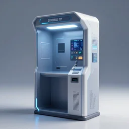 charging kiosk, brutalist, futuristic, unreal engine, 4k, 3d render, artstation, cgsociety