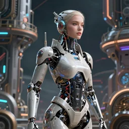 wanderer, beautiful female android!, intricate detailed environment, photorealistic!, octane render, mechanical, concept art, cinematic lighting, digital art, interstellar, hyper realism, sharp, cyberpunk 2 0 7 7, 8 k. by angus mckie, moebius, maciej kuciara, stanley lau, artgerm, greg rutkowski