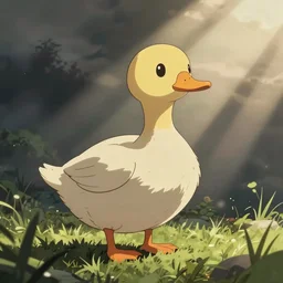 un dessin anime d'un canard