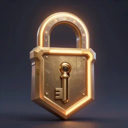 a 3D object of unlocking key, centered, inventory item, key has rim lights and outer glow, league of legends style, very detailed