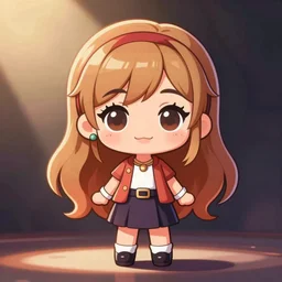 Vanessa Carlton chibi, anime style, colorful, cgsociety, cute, warm