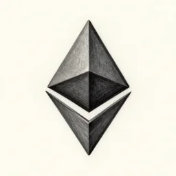 ethereum logo by ben enwonwu, drawing