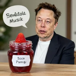 elon musk stuck!!! in a jar of strawberry jam