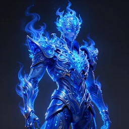 brilliant royal blue flames, intricate detail, ornate, digital artwork by artgerm and wpol and sarasti, android jones, artstation