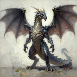 dragon, full body concept, by beksinski, weta workshop concept art, ruan jia, edward hooper, oil painting