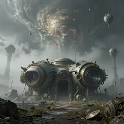 urbex by april gornik, fog cosmic dieselpunk, archdaily, wallpaper, highly detailed, trending on artstation.