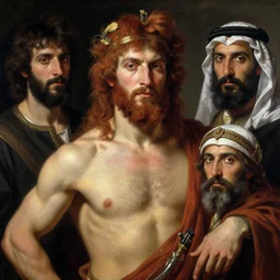 hercules, orientalist intricate portrait by john william waterhouse and edwin longsden long and theodore ralli and nasreddine dinet, hyper realism, dramatic lighting