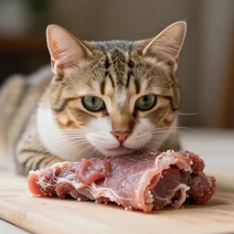 a cat made out of human flesh