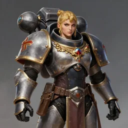 wow! fanart, female space marine from warhammer 4 0 0 0 0 with, d & d, high fantasy, detailed, digital art, artstation, smooth, sharp focus, art by artgerm, greg rutkowski, alphonse mucha
