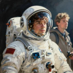 a detailed painting of 1 9 5 0 s space adventurer, soft light, by conrad roset and greg rutkowski and makoto shinkai, sharp, global illumination, bloom