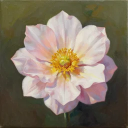 highly detailed isometric flower oil painting