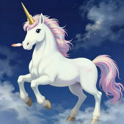 A stunningly beautiful mystical unicorn :: hyperdetailed :: hyper realistic :: by Ghibli Studio :: in the style of Fantasy Art