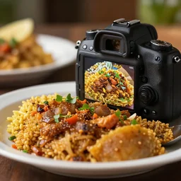 close - up focused dslr photograph of an vanuatu dinner, 8 k, high detail, volumetric lighting, hyperrealism, aesthetically pleasing, studio lighting, trending