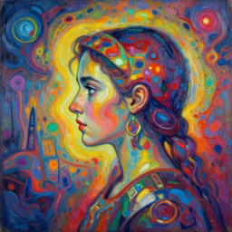 side portrait, imogen poots, paladin, gloomhaven, colorful gaudy colors, luminescent, hard edges, organic painting, by greg manchess, huang guangjian, gil elvgren, greg rutkowski, jesper ejsing, magali villeneuve, artgerm, ilya kuvshinov