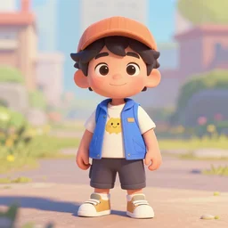 little kid in style of pixar, digital art