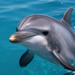 very detailed close up dolphin on color photograph  8k