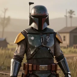 Film still of Jango Fett, from Red Dead Redemption 2 (2018 video game)