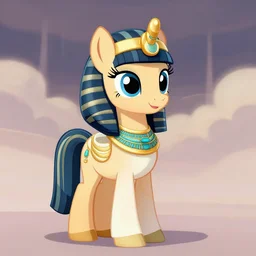 cute pony girl, dressed in egyptian pharao dress, dessert storm, portrait studio lighting by hieronymous bosch and rembrandt