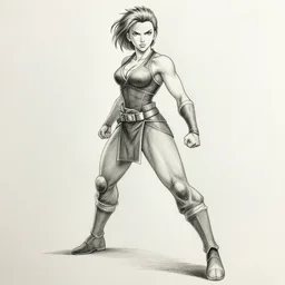 scarlett johansson in afro samurai anime style pencil and ink manga, full body action pose, dramatic lighting in a post apocalyptic cyberpunk city, at night with dramatic moonlight