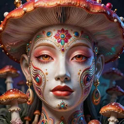 An extremely psychedelic experience, colorful, surreal, dramatic lighting, magic mushrooms, psilocybin, LSD, face, detailed, intricate, elegant, highly detailed, digital painting, artstation, concept art, smooth, sharp focus, illustration, art by Krenz Cushart and Artem Demura and alphonse mucha