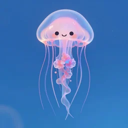 cute jellyfish, extremely detailed, sharp focus, wide view, full body shot, smooth, digital illustration, by craig mullins, james jean, by rossdraws, frank franzzeta, mcbess, sakimichan, brosmin, danton fadeev, steve simpson