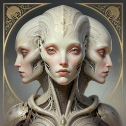 symmetry!! portrait of biopunk alien in the style of horizon zero dawn, machine face, intricate, elegant, highly detailed, digital painting, artstation, concept art, smooth, sharp focus, illustration, art by artgerm and greg rutkowski and alphonse mucha, 8 k