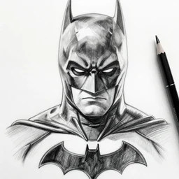 pencil sketch drawing, close - up, anime batman, intricate, highly detailed, by greg rutkowski on artstation