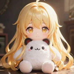 fumo plush of a kuudere, anime girl