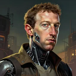 borderlands 3 !!! zuckerberg! cell shaded! scary head portrait of half cyborg zuckerberg! cyborg as Borderlands 3 concept art, llustration, postapocalyptic grunge, concept art by Laurie Greasley, highly detailed, sharp focus,alien, HQ, 4K ,art by Laurie Greasley