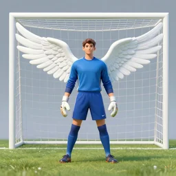 goal keeper with wings, digital art