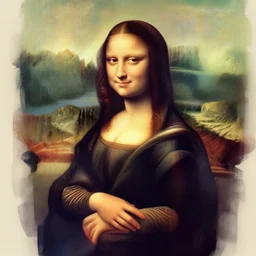 mona lisa anime style, concept art, trending on artstation, wlop, ross draws, digital painting, mixed media, intricate details, volumetric lighting