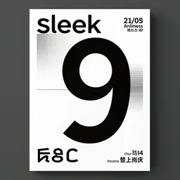 sleek modern poster with no words - n 9