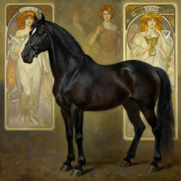 oil painting of a gothic horse by Simon Stålenhag, by Stanley Artgerm Lau, Greg Rutkowski,Thomas Kindkade,Alphonse Mucha, Loish, Norman Rockwell, trending on artstation , rule of thirds, Highly detailed, anatomically correct, dramatic lighting, fashion, oil on canvas