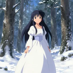 anime sci fi princess from the himalayans in a winter forest, 8k hdr pixiv dslr photo by Makoto Shinkai and Wojtek Fus
