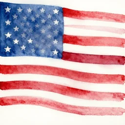 America, watercolor painting