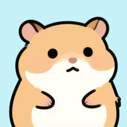 cartoon, doodle, vector, adobe illustrator, fat round hamster, tiny arms, big body, pastel, bright, simple lines, clean cut, close up, simple background