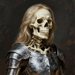 Portrait of an armored Skeleton by Mandy Jurgens