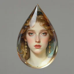 portrait of a stunningly beautiful waterdrop, highly detailed, 3 5 mm photo, artstation, concept art, sharp focus, 2 8 mm macro photo, art by artgerm and greg rutkowski and alphonse mucha, incredibly beautiful and symmetrical, incredibly detailed, award winning art, royal
