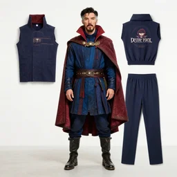 conceptual barcelona uniform with doctor strange design, photography, filmic, cinematic, glamor shot