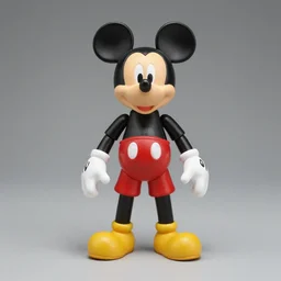 walt disney action figure, well lit, studio light, painted action figure
