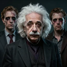 portrait of zombie einstein by karol bak, james jean, tom bagshaw, rococo, sharp focus, trending on artstation, cinematic lighting, hyper realism, octane render, 8 k, hyper detailed.