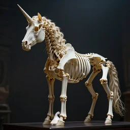A unicorn skeleton, dramatic lighting, cinematic, establishing shot, extremely high detail, foto realistic, cinematic lighting, post processed, concept art, high details, cinematic, 8k resolution, beautiful detailed, photorealistic, digital painting, artstation, concept art, smooth, sharp focus, artstation trending, octane render, unreal engine