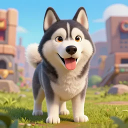portrait husky, octane render, detailed, brawl stars, unreal engine 5, cinema 4 d cinematic, artstation, greg rutkowski, clash of clan, clash royal
