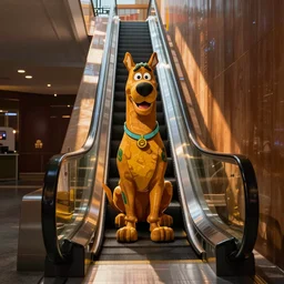 Scooby Doo themed escalator