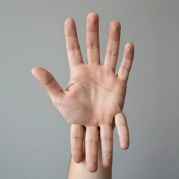 a human hand with perfect anatomical proportions