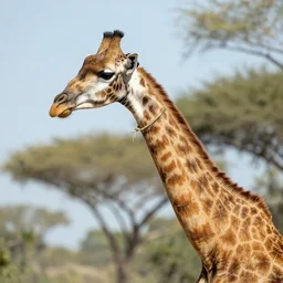 a giraffe with a knotted neck