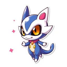 cute miss mascot amphinobi amphinobi greninja pokemon sticker art, cronobreaker, beeple game icon