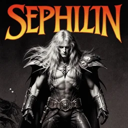 album cover of sephiroth in the style of led zeppelin, sharp image, high resolution