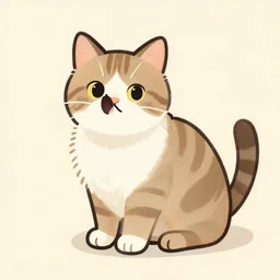 A cute illustration of a cat by Dan Mumford